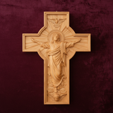 天鹅绒背景正面近景升天十字架