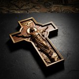 高级工作室摄影耶稣升天木雕十字架