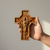 单手持升天十字架展示