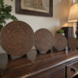 Seven Angels Seal Beech Wood Carving – Hand-Carved Christian Protection & Prayer Plaque