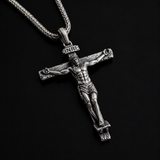 The Passion of Christ S925 Silver/Titanium Steel Cross Necklace