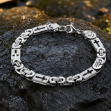 Minimalist Hollow Cross Interlocking Link Stainless Steel Bracelet
