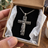Trinity Crucifix Necklace – Father, Son & Holy Spirit Christian Cross Pendant