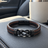Men’s Infinity Knot Braided Bracelet – 21cm | Symbol of Loyalty & Enduring Connection