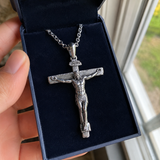 The Passion of Christ S925 Silver/Titanium Steel Cross Necklace
