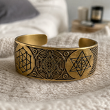 Handcrafted Metatron’s Cube Sacred Geometry Bracelet – S925 Sterling Silver / Copper