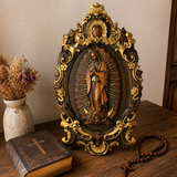 A Handcrafted Sanctuary: Our Lady of Guadalupe Wood Carving