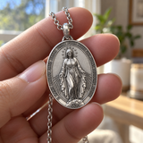 S925 Silver/Titanium Steel ‘Miracle’ Medallion Necklace