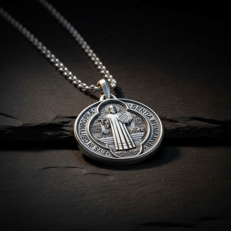 Saint Benedict Medallion Ward Off Evil Necklace – BGCOPPER