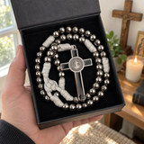 Catholic St. Benedict Rosary Necklace with Crucifix