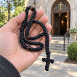 Handmade 100-Knot Christian Prayer Rope with Wooden Beads – Prayer & Daily Devotion