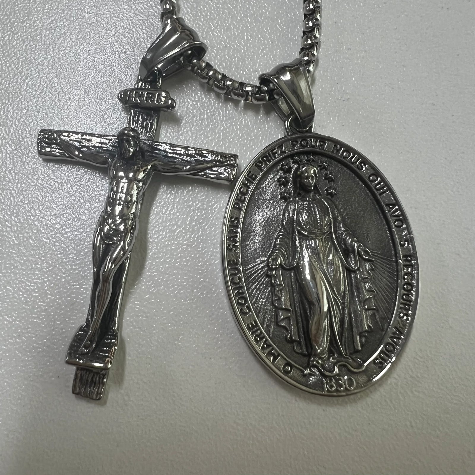 【TommassiniJewelry】Cross & Virgin Maryネックレス 971ac94f9ef867b3854860852c9b18