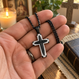 Radiant Starburst Cross Necklace – Modern Christian Faith Pendant