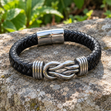 Men’s Infinity Knot Braided Bracelet – 21cm | Symbol of Loyalty & Enduring Connection