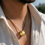 Lord’s Prayer Ring Loop Pendant Necklace