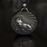 Pure Pewter Grassland Lion Pendant