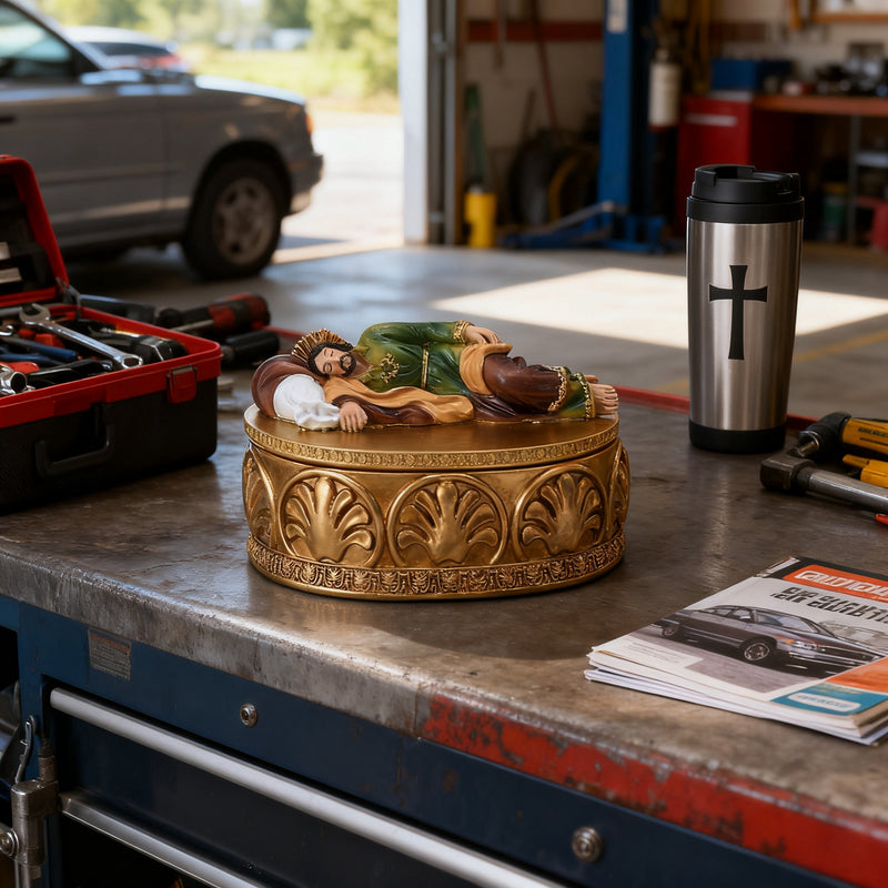St. Joseph Guardian Jewelry Box | Let the Patron of Families Safeguard Your Treasures in Faith and Rest