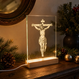 Jesus Crucifixion Glass Lamp: Turning Faith into a Tangible Daily Sacred Object