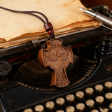 St. Michael the Archangel Wooden Cross Pendant