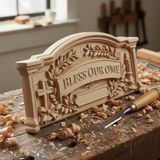 Bless Our Home Solid Wood Family Plaque