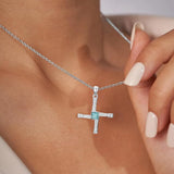 St. Brigid's Cross Turquoise Necklace – Celtic Heritage & Natural Beauty