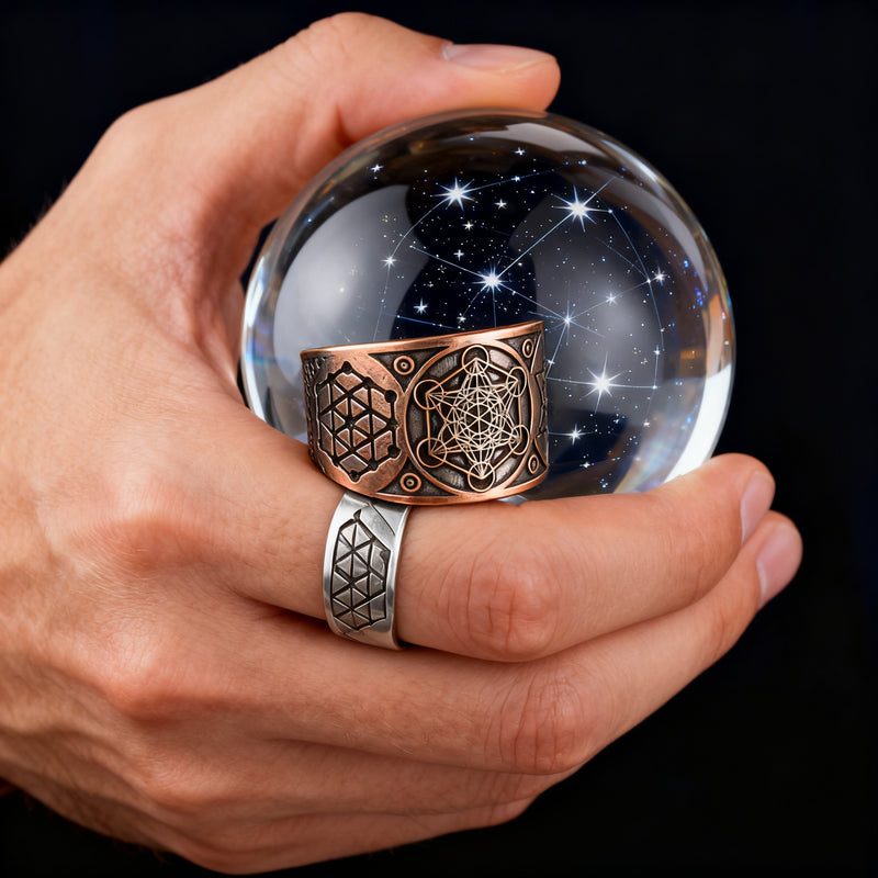 Archangel Metatron Life Angel Seal Adjustable Ring Solomon Kabbalah Amulet
