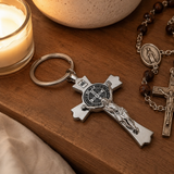 Saint Benedict Cross Keychain – Your Daily Shield of Faith and Protection - product view