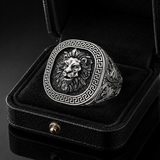 Men’s Lion Signet Ring – S925 Sterling Silver or Titanium Steel