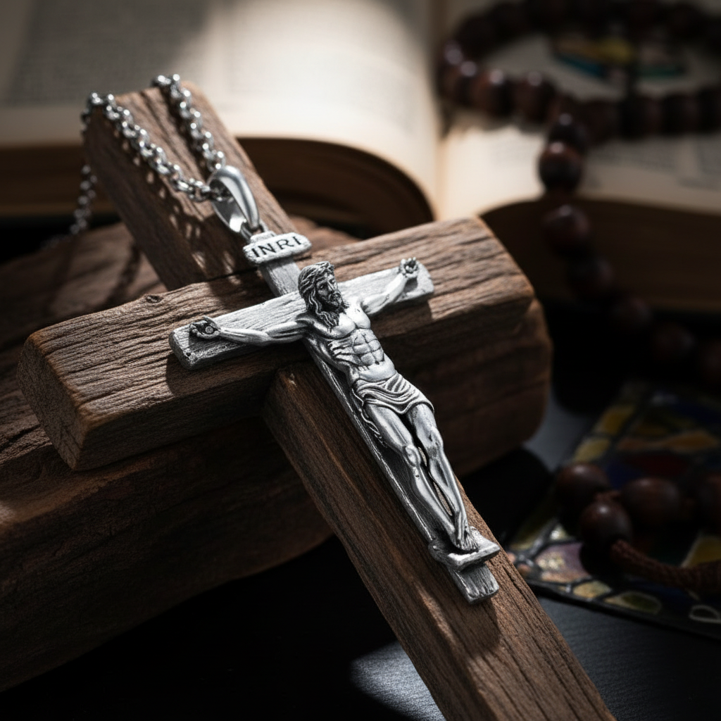 INRI Jesus Crucifix Cross Pendant Necklace – BGCOPPER