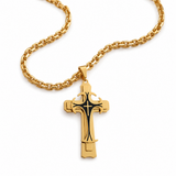 Triple Stainless Steel Cross Necklace