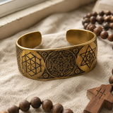 Handcrafted Metatron’s Cube Sacred Geometry Bracelet – S925 Sterling Silver / Copper