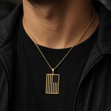 🇺🇸 American Flag Dog Tag Pendant Necklace