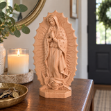 Our Lady of Guadalupe Hand-Carved Solid Beechwood Statue – Catholic Prayer & Home Blessing Decor