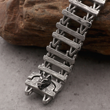 Dragon bone titanium steel creative skeleton dragon head wolf head stainless steel bracelet bracelet