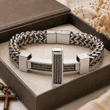 Men’s Stainless Steel Cross Chain Bracelet – Bold Christian Faith & Strength Jewelry