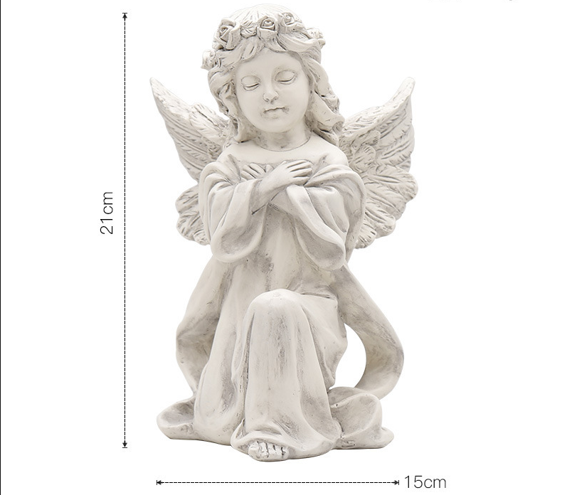 Little angel statue mini angel sculpture statue indoor and outdoor home garden decoration vintage decorative gifts