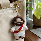 Handmade Crochet Jesus Keychain