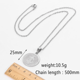 Saint Benedict coin medal couple Necklace