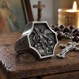 Saint Michael Archangel Protection Ring – S925K Sterling Silver Christian Faith Ring