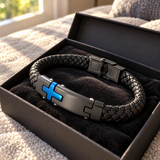 Walk by Faith – Men’s Braided Christian Cross Bracelet | A Meaningful Gift of Faith