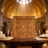 Handcarved Beechwood Nativity Scene Relief: Let Christmas’ Quiet Truth Settle in Your Home