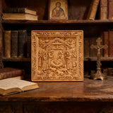 Handcarved Beechwood Nativity Scene Relief: Let Christmas’ Quiet Truth Settle in Your Home