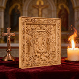 Handcarved Beechwood Nativity Scene Relief: Let Christmas’ Quiet Truth Settle in Your Home