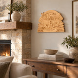 Hand-Carved Beechwood Noah’s Ark Wall Art – God Keeps His Promises (Genesis 9:13) | Christian Home Decor