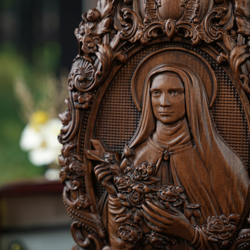 Santa Teresa Wall Decoration Woodcarving