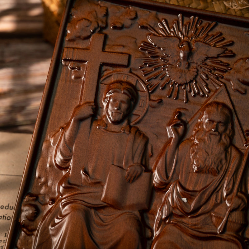 Bgcopper Holy Trinity Wood Wall Decor