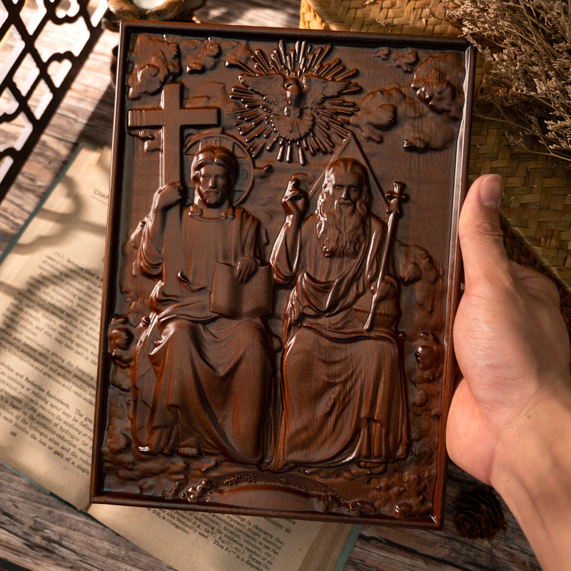 Bgcopper Holy Trinity Wood Wall Decor