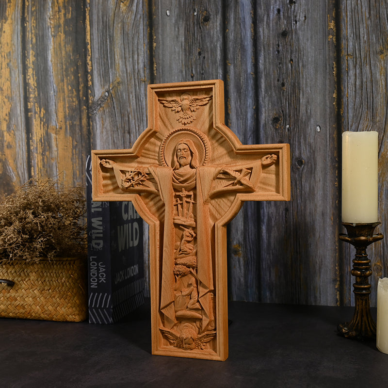 Bgcopper Ascension von Jesus Holz schnitzerei Kreuz-2023 NEUE VERSION