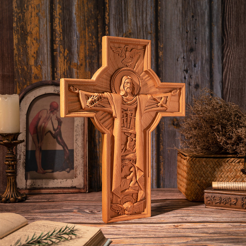 Bgcopper Ascension von Jesus Holz schnitzerei Kreuz-2023 NEUE VERSION