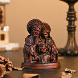 Holy Family Round Wooden Tabletop Ornament
